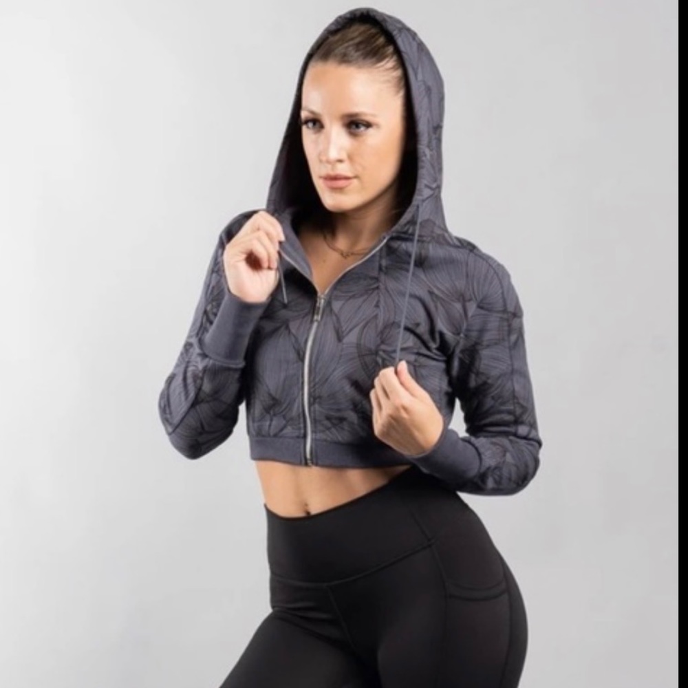 BuffBunny citrus zip cropped hoodie